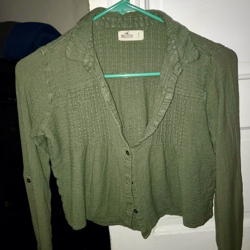 Vintage Hollister Olive Green Button Top